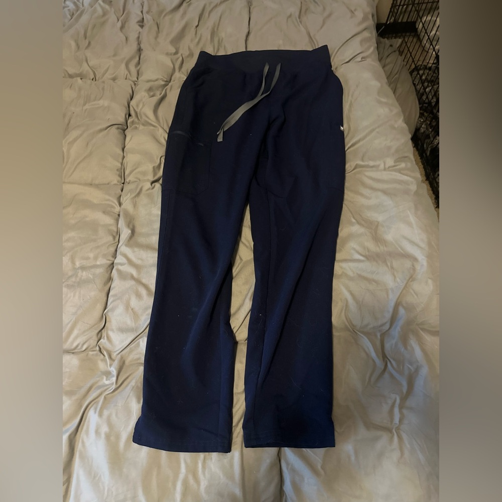Figs Navy Blue Straight Leg Scrub Pants